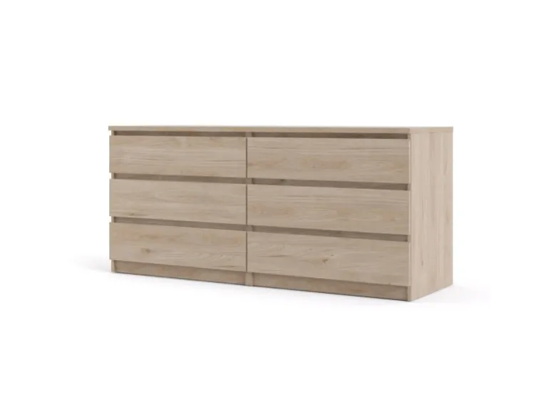 ebuy24 Nada Kommode 6 Schubladen Hickory-Dekor