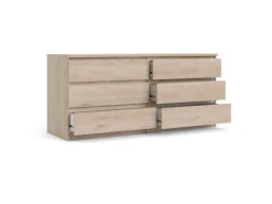 ebuy24 Nada Kommode 6 Schubladen Hickory-Dekor
