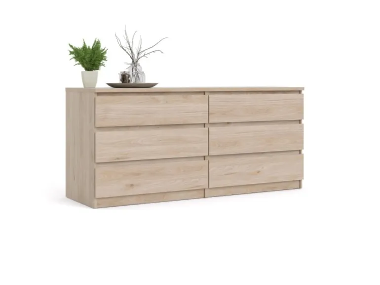 ebuy24 Nada Kommode 6 Schubladen Hickory-Dekor