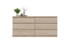 ebuy24 Nada Kommode 6 Schubladen Hickory-Dekor