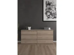 ebuy24 Nada Kommode 6 Schubladen Hickory-Dekor