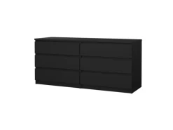 ebuy24 Naia Kommode 6 Schubladen Matt Schwarz