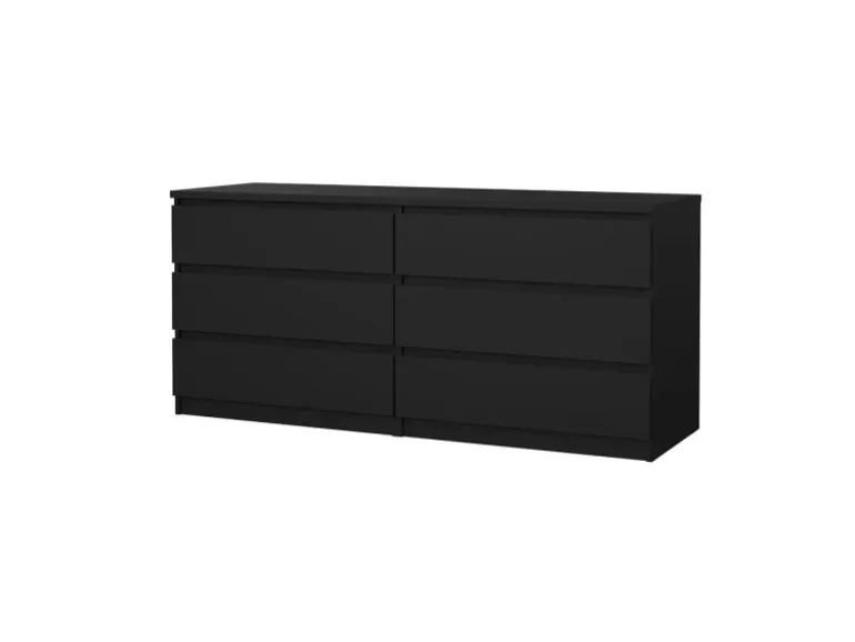ebuy24 Naia Kommode 6 Schubladen Matt Schwarz
