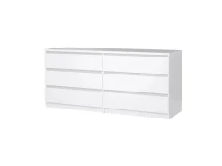 ebuy24 Naia Kommode 6 Schubladen Weiß Hochglanz