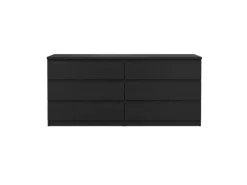 ebuy24 Naia Kommode 6 Schubladen Schwarze Struktur