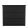 ebuy24 Naia Kommode 3 Schubladen Schwarze Struktur