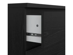 ebuy24 Naia Kommode 3 Schubladen Schwarze Struktur