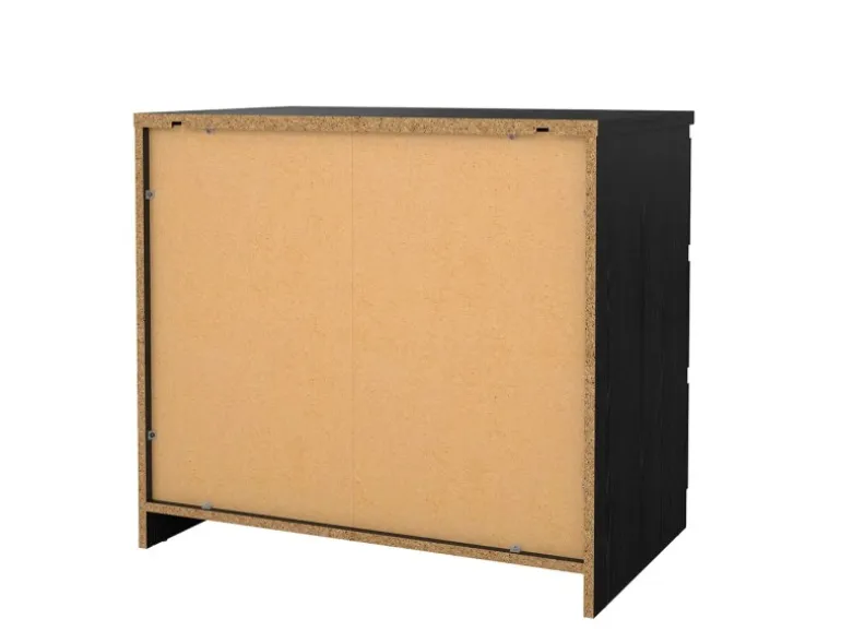 ebuy24 Naia Kommode 3 Schubladen Schwarze Struktur