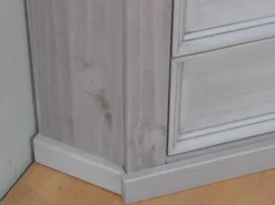 ebuy24 New Mexico Eckschrank mit 1 Glastür und 2 Schubladen in Grau