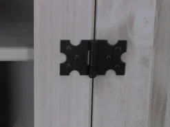 ebuy24 New Mexico Eckschrank mit 1 Glastür und 2 Schubladen in Grau