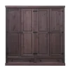 ebuy24 New Mexico Kleiderschrank 4-trg mit 2 Schubladen Gebeitzt Wachs