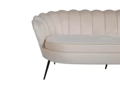 ebuy24 Nice Sofa 3 Personen Velour Beige