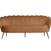 ebuy24 Nice Sofa 3 Personen Velour Cognac Farben