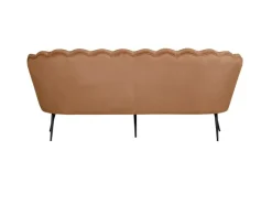 ebuy24 Nice Sofa 3 Personen Velour Cognac Farben