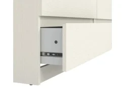 ebuy24 Noulan Kommode 6 Schubladen Weißes Esche Dekor