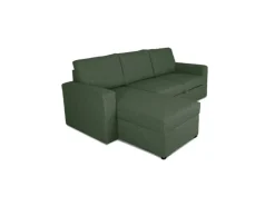ebuy24 Odin Schlafsofa Ecksofa mit Aufbewahrung Rechts oder Links Gewendet Grün