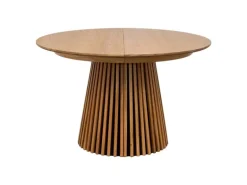 ebuy24 Osaka Esstisch inkl 2 Zusatzplatten Ø120x120-160-200cm Eiche Furnier