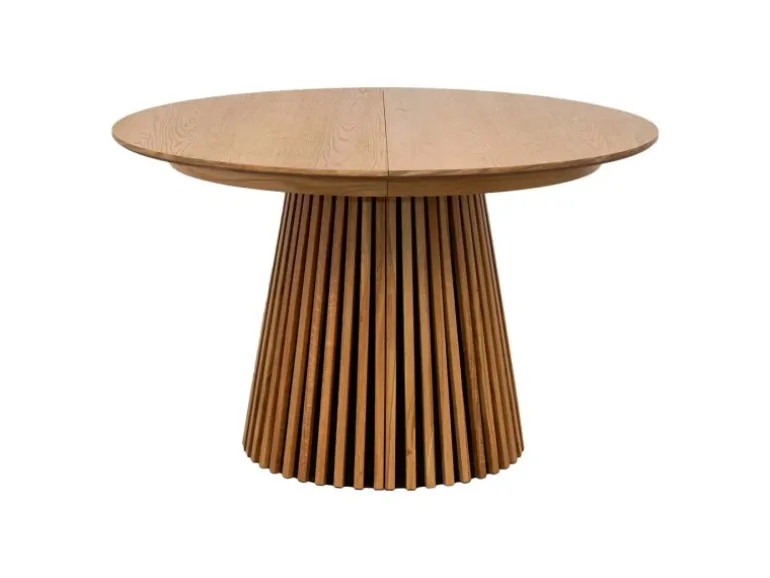 ebuy24 Osaka Esstisch inkl 2 Zusatzplatten Ø120x120-160-200cm Eiche Furnier