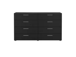 ebuy24 Pepe Kommode 8 Schubladen Schwarze Struktur