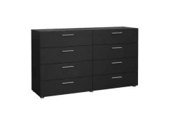 ebuy24 Pepe Kommode 8 Schubladen Schwarze Struktur