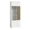 ebuy24 Prisma Vitrinenschrank 2 Türen Weiß