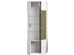 ebuy24 Prisma Vitrinenschrank 2 Türen Weiß