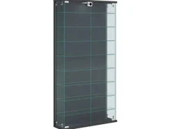ebuy24 RelasL Vitrinenschrank Wandhängend 2 Türen Anthrazit