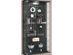 ebuy24 RelasL Vitrinenschrank Wandhängend 2 Türen Anthrazit