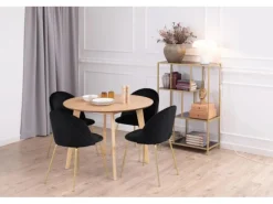 ebuy24 Roxby Esstisch Ø105cm EichenDekor