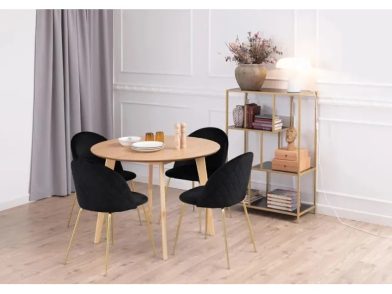 ebuy24 Roxby Esstisch Ø105cm EichenDekor