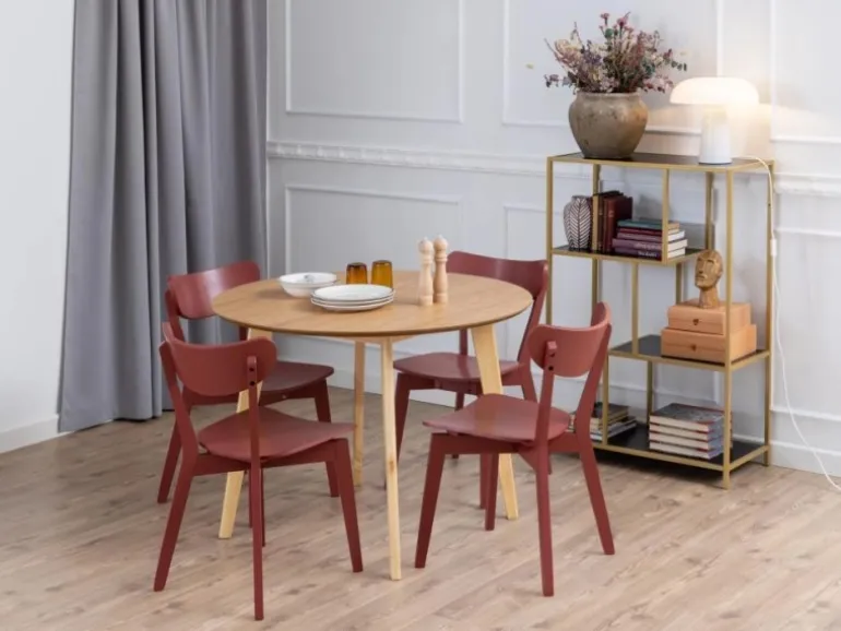 ebuy24 Roxby Esstisch Ø105cm EichenDekor