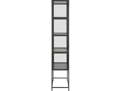 ebuy24 Sea Vitrinenschrank A 2 Glastüren und 4 Regale Schwarz