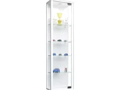 ebuy24 StanoMini Glasvitrinen Wandhängend 1 Glastür Weiß