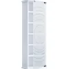 ebuy24 TilanoM Vitrinenschrank CD DVD 6 Ablagen 1 Tür Weiß