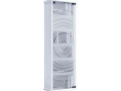 ebuy24 TilanoM Vitrinenschrank CD DVD 6 Ablagen 1 Tür Weiß
