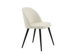 ebuy24 Tilst Essgruppe Esstisch mit Schwarzem Marmordruck und 4 Stühlen Samt Beige