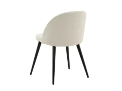 ebuy24 Tilst Essgruppe Esstisch mit Schwarzem Marmordruck und 4 Stühlen Samt Beige