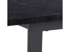 ebuy24 Tilst Essgruppe Esstisch mit Schwarzem Marmordruck und 4 Stühlen Samt Beige