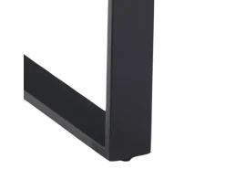 ebuy24 Tilst Essgruppe Tisch Weiß Marmor Print mit 4 Stühlen Velour Schwarz