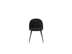 ebuy24 Tilst Essgruppe Tisch Weiß Marmor Print mit 4 Stühlen Velour Schwarz