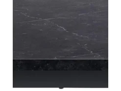 ebuy24 Tilst Essgruppe Tisch Schwarz Marmor Print mit 4 Stühlen in Velour Grün