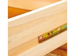ebuy24 Toswa Vitrinenschrank 3 Türen 2 Glastüren 3 Schubladen 2 Offene Fächer Natur
