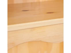 ebuy24 Toswa Vitrinenschrank 3 Türen 2 Glastüren 3 Schubladen 2 Offene Fächer Natur