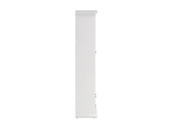 ebuy24 Venedig Vitrinenschrank 2-Türig mit 2 Schubladen Breite 97 cm Höhe 201 cm Weiß