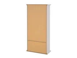 ebuy24 Venedig Vitrinenschrank 2-Türig mit 2 Schubladen Breite 97 cm Höhe 201 cm Weiß