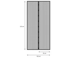 ECD Germany Fliegengitter Tür Insektenschutz Schwarz 100 x 210 cm Klebmontage