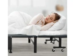 ECD Germany Gästebett 90x200 cm Klappbares Einzelbett mit Matratze