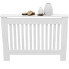 ECD Germany Heizkörperverkleidung Landhausstil 112x19x82cm Weiß aus MDF Lackiert