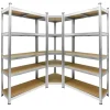 ECD Germany Regalsystem Set 2 Lagerregale 180x90x40 cm mit Eckregal 180x70x40cm