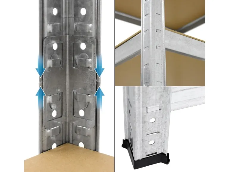 ECD Germany Regalsystem Set 2 Lagerregale 180x90x40 cm mit Eckregal 180x70x40cm